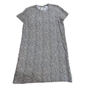 Jenni Kayne leopard print shirt dress size medium